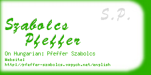 szabolcs pfeffer business card